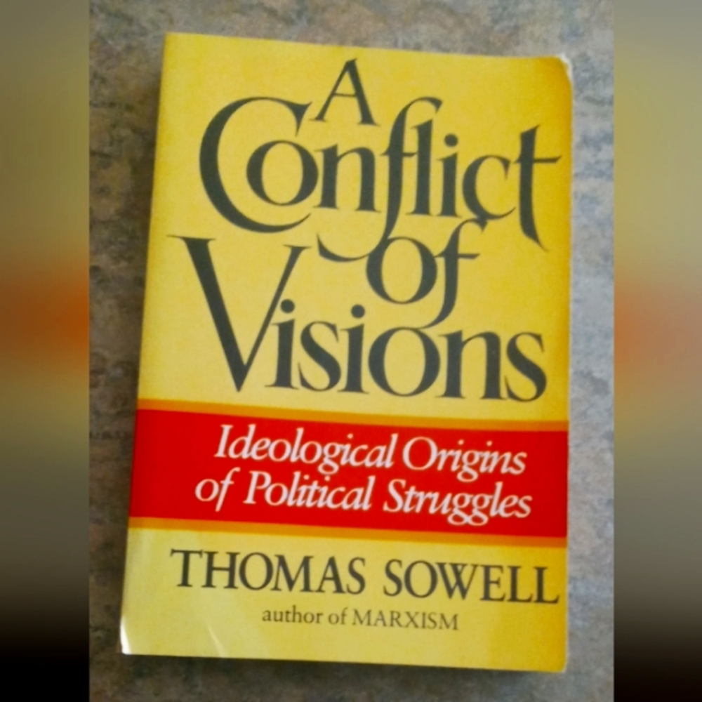 A Conflict of Visions by Thomas Sowell - Yellow & Red Paperback
